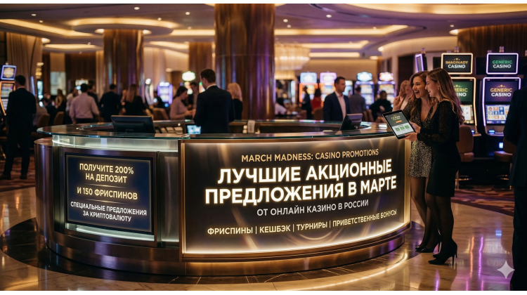 Лучшие акционные предложения в марте от онлайн казино в России